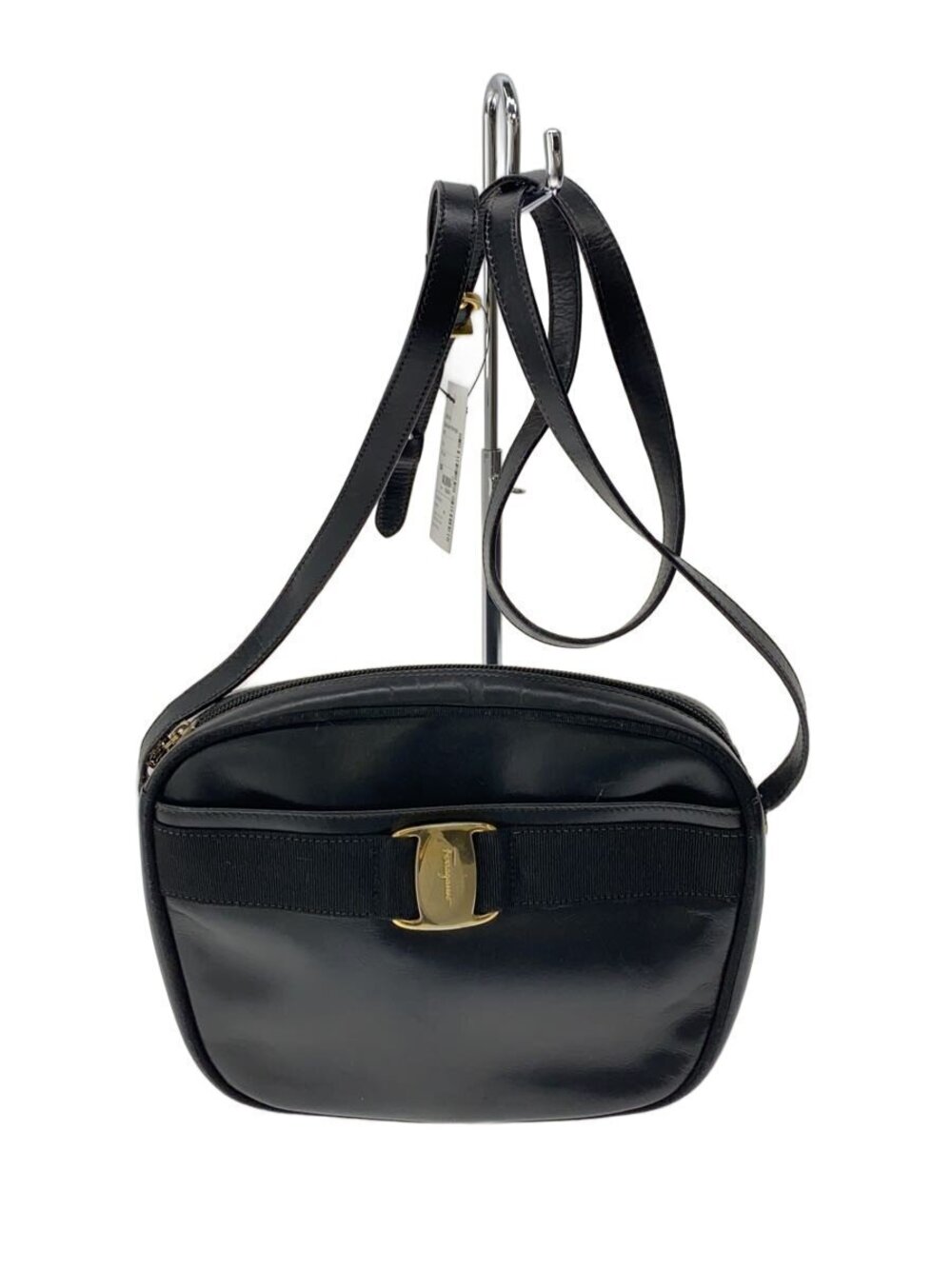 Salvatore Ferragamo Shoulder Bag Leather Black